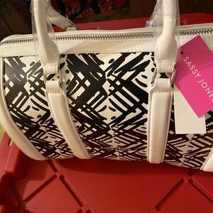 Sassy Jones White and Black Women's Bag